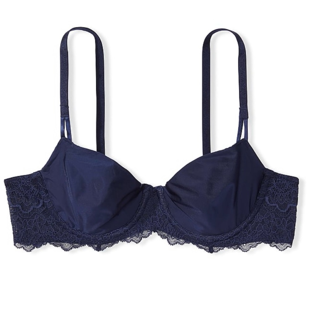 Victoria’s Secret Unlined Floral Embroidery Balconette Bra 32C
